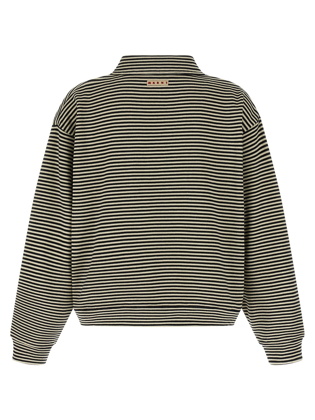 Marni Striped Polo Sweatshirt - Black | 4c57d018c56b1c00eef7c529b8e33996f8633e6f