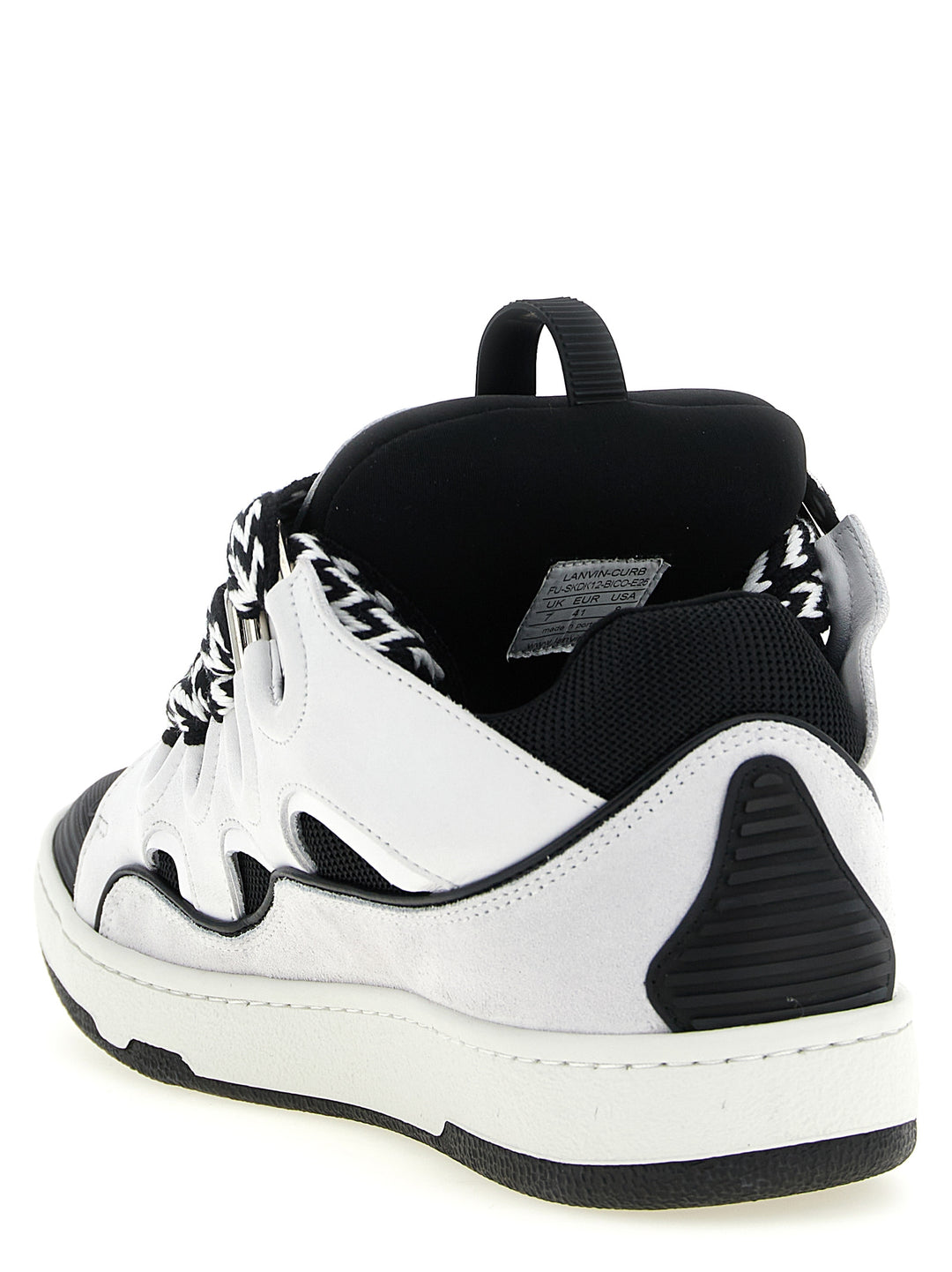 Lanvin Curb Sneakers - White/Black | 386d48f6df164de7060cd475ed5452e6be04efd0