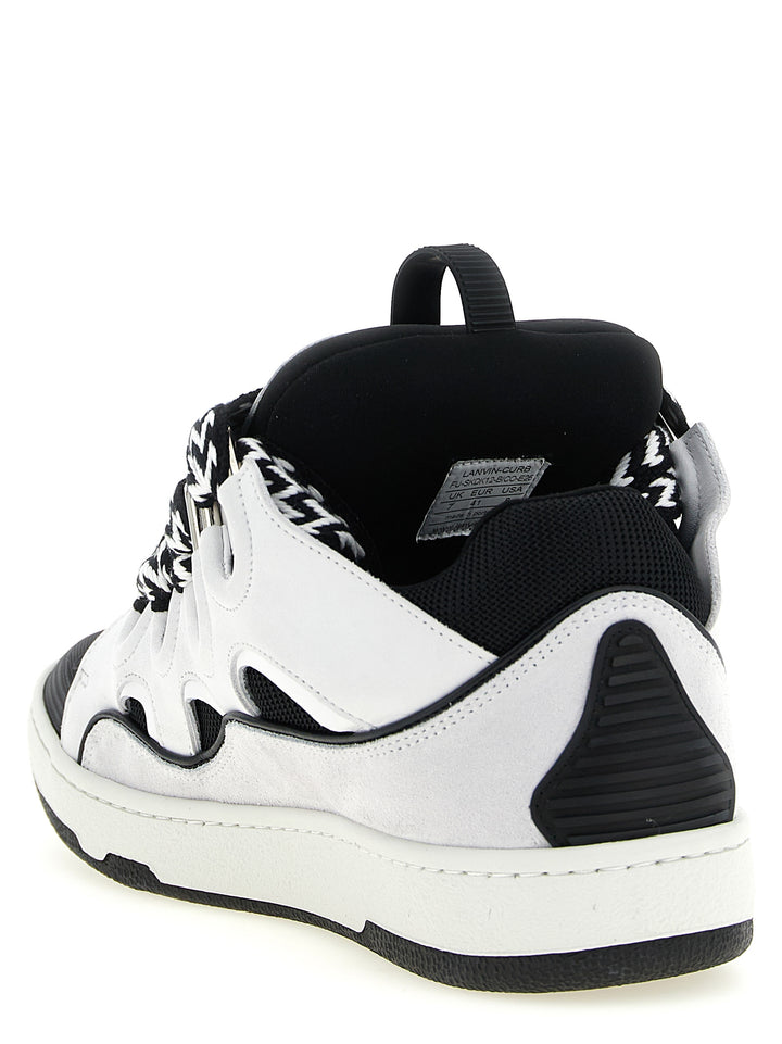 Lanvin Curb Sneakers - White/Black | 386d48f6df164de7060cd475ed5452e6be04efd0