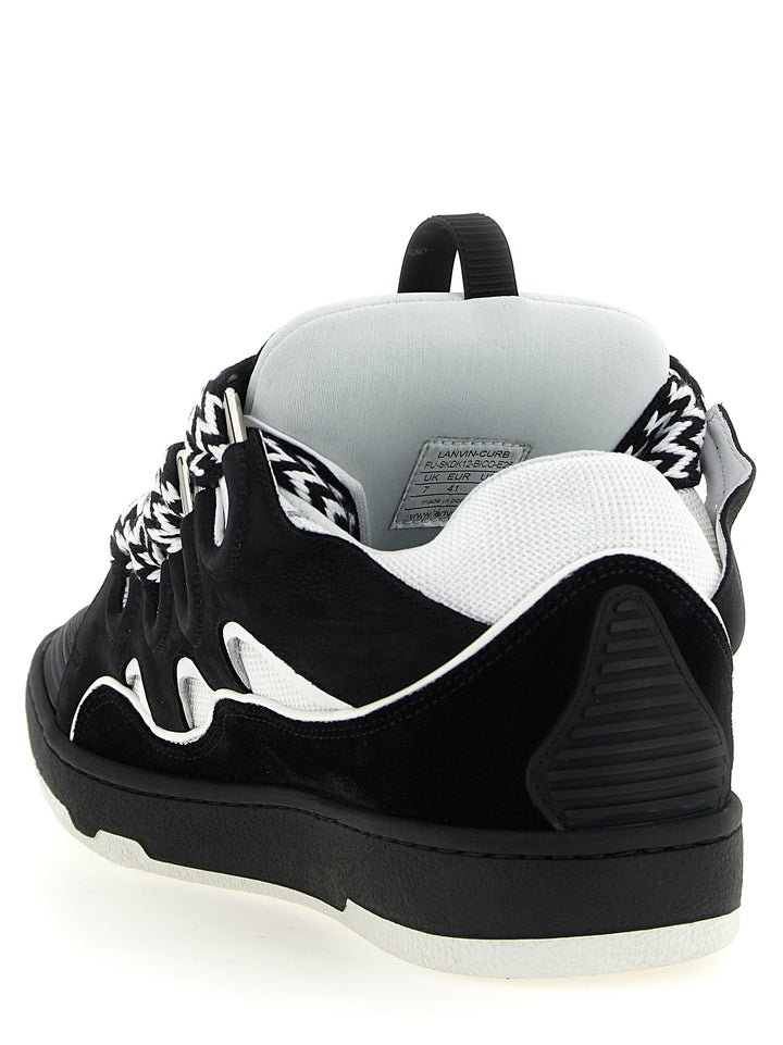 Lanvin Curb Sneakers - White/Black | 56e34eeec782f6cb5d8d4f036d0cff02e0db0fbd