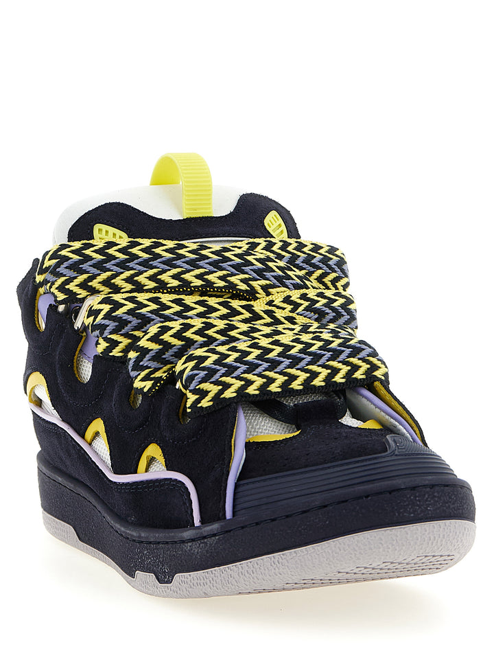 Lanvin Curb Sneakers - Blue | edd64e0e8c7f3fc3a1f14de7c978ef68884434da