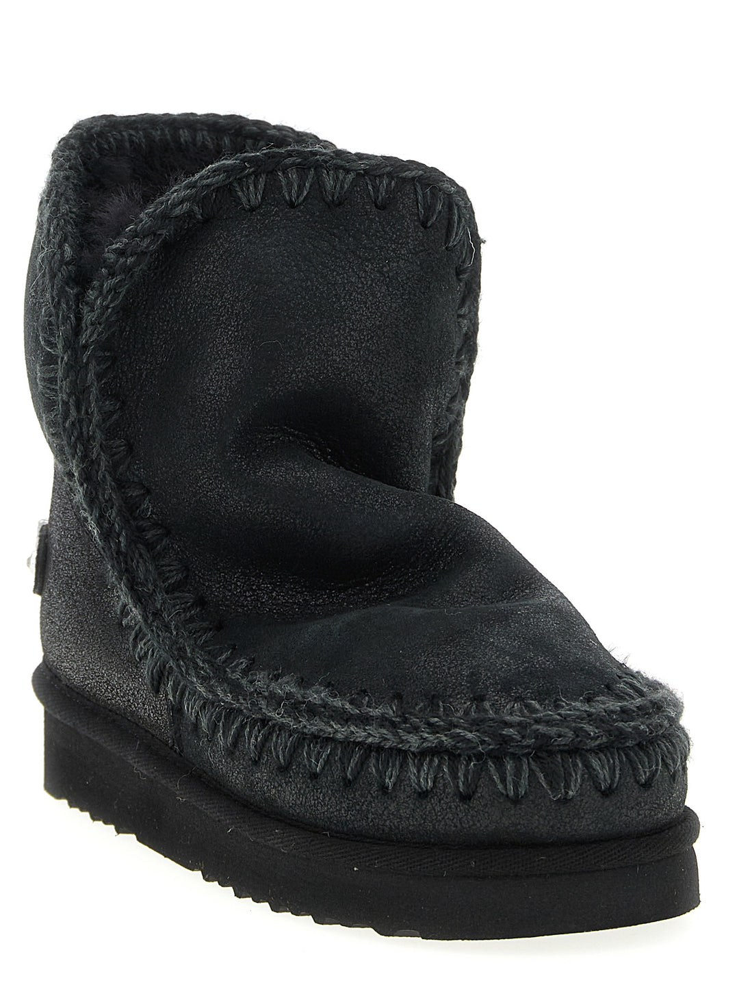 Mou Eskimo 18 Rhinestone Logo Boots and Ankle Boots - Black | 5a4ceb6f178e0b4b4838efcb545ed17eda253fa3