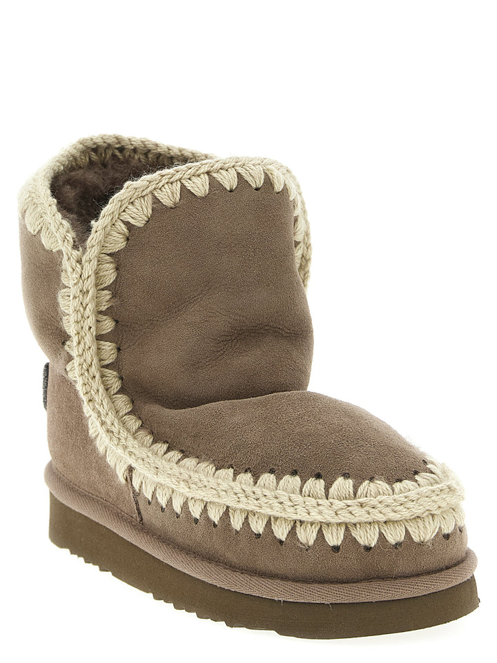 Mou Eskimo 18 Glitter Logo Boots and Ankle Boots - Brown | 3306526eaa2ac73ffdf20c05efac2d3e98336ffc
