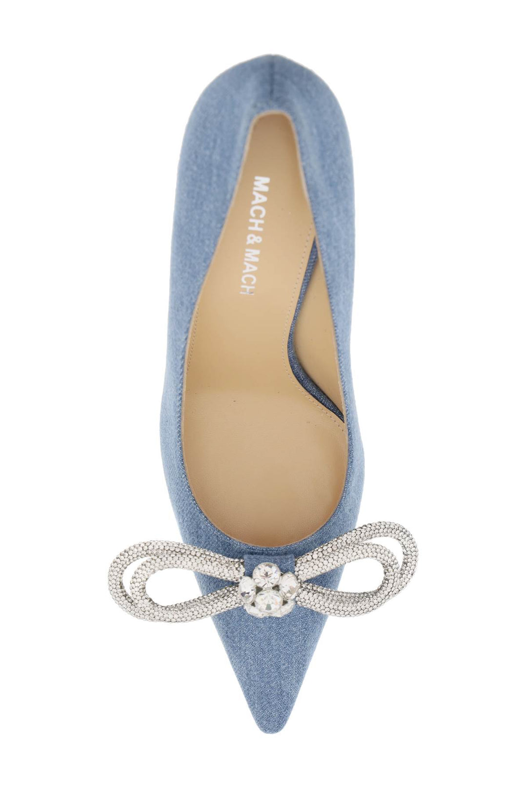 Denim Pumps With Crystals