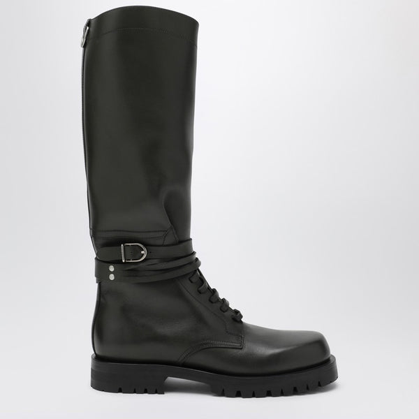Dark Green High Combat Boots