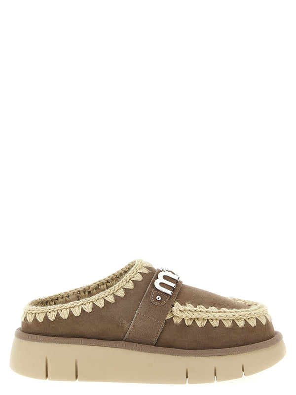 Bounce Clog Flat Shoes Brown