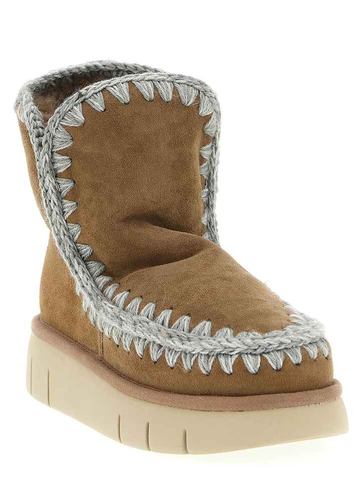 Mou Eskimo 18 Bounce Suede Boots and Ankle Boots - Beige | 38b0764293a4bd1d6b52c03d1d90bdff85bff2b1