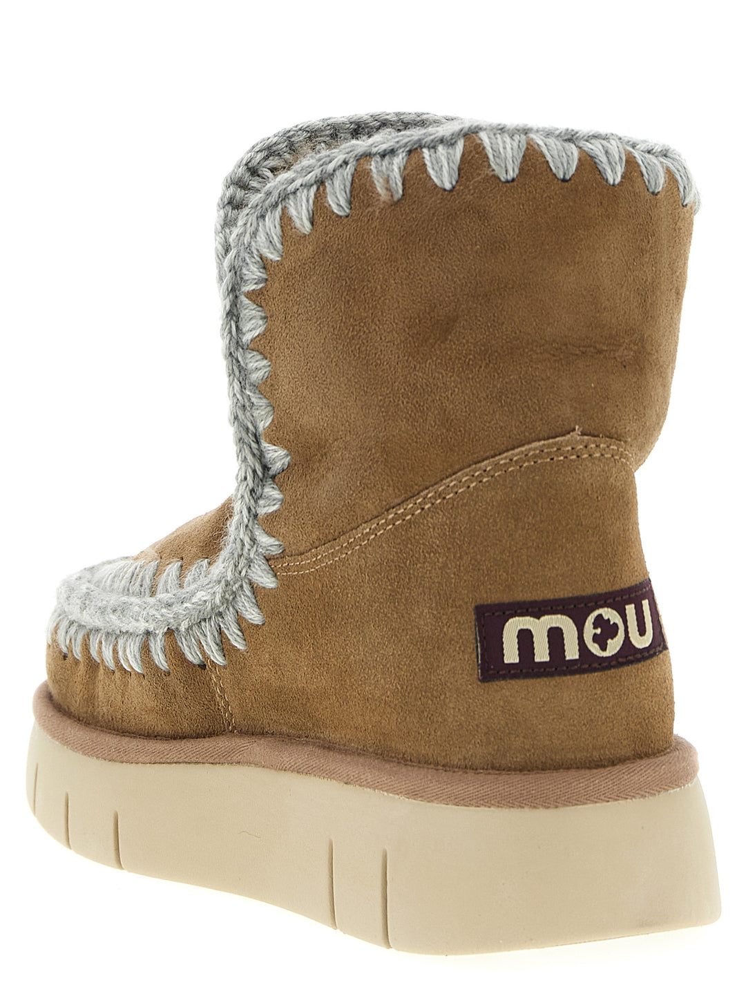 Mou Eskimo 18 Bounce Suede Boots and Ankle Boots - Beige | 50e906cb699028982d79c9a9d96452b92d2efe2f