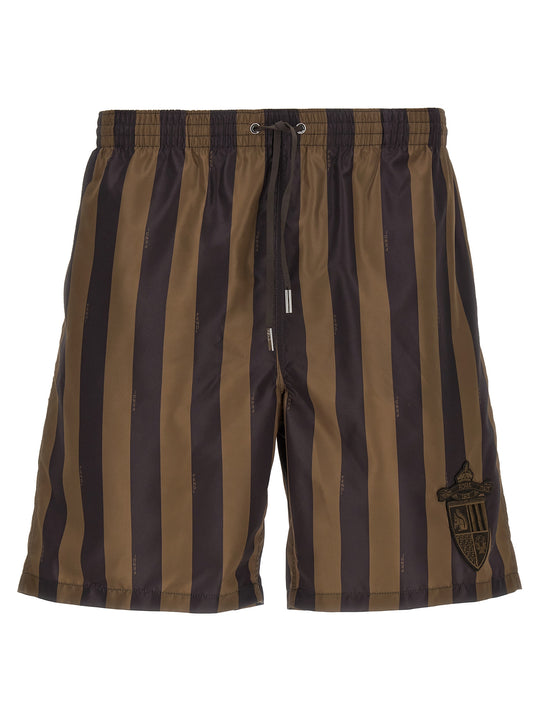 Fendi Crest Beachwear Brown