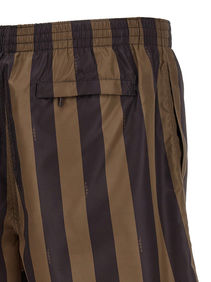 Fendi Fendi Crest Beachwear - Brown | 77a54e0a277da8698ebadc4cc1dd837f79b18b61
