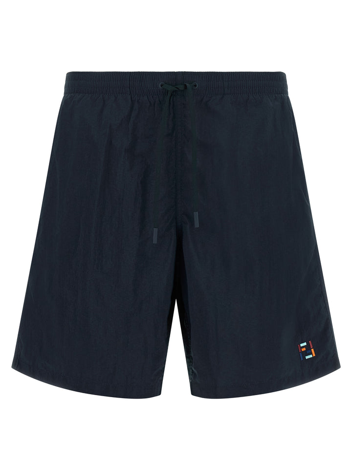 Fendi Ff Stitching Beachwear - Blue | fcd3237a94f80dc6df440813204def199a5a56bc
