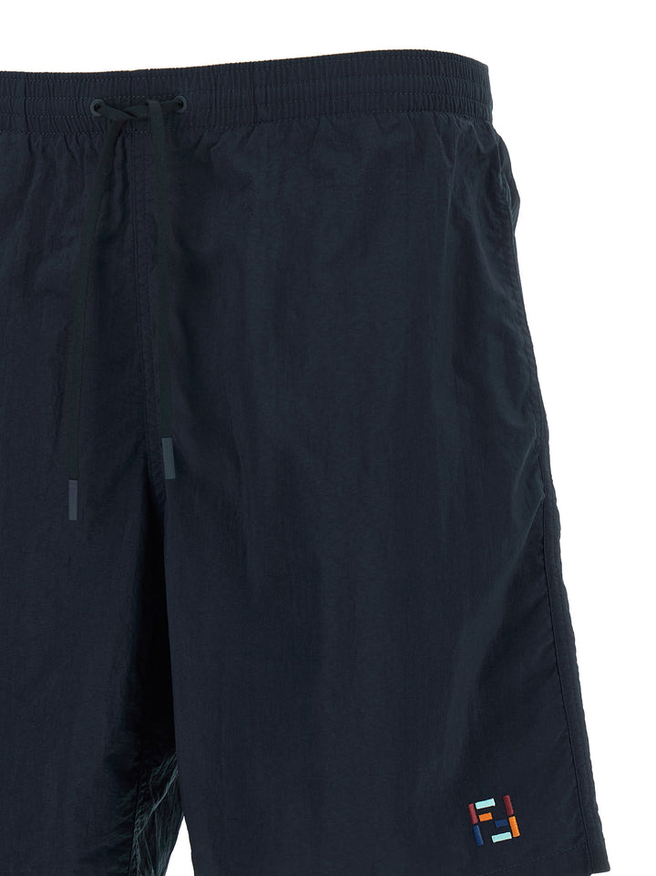 Fendi Ff Stitching Beachwear - Blue | 659283d330a32f56b3eb5787423ea2086171b55e