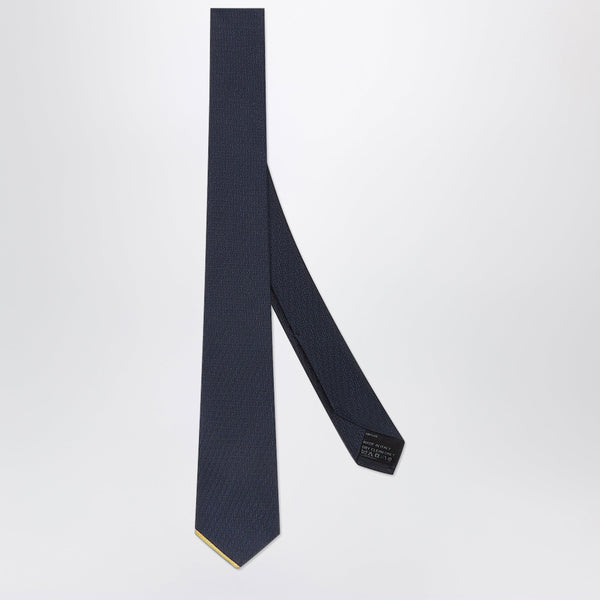Blue Ff Silk Tie