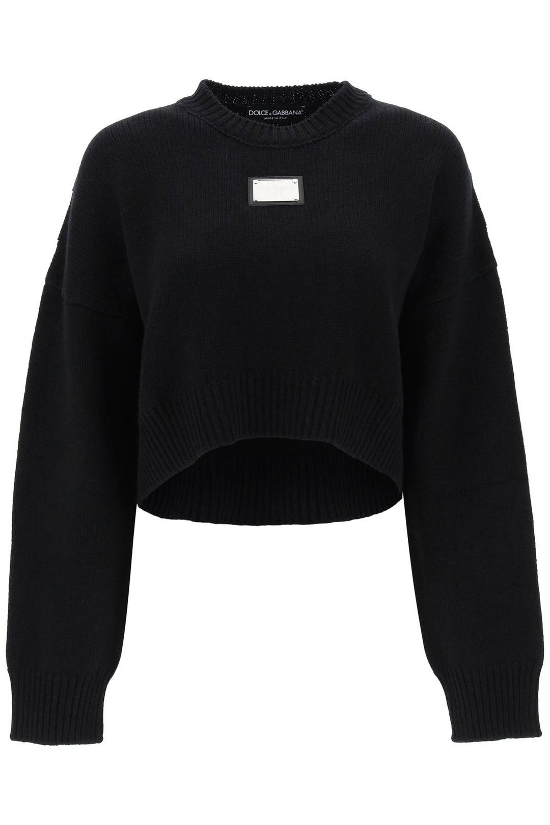 Logo Plaque Cropped Sweater