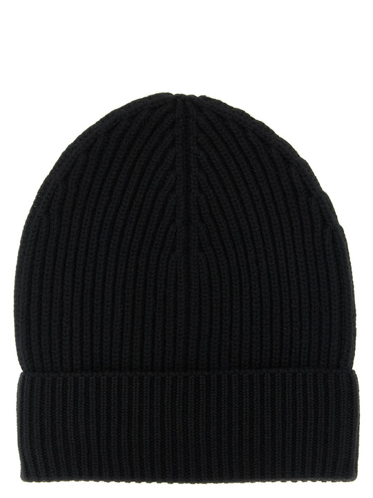 Wool And Cashmere Beanie Hats Black