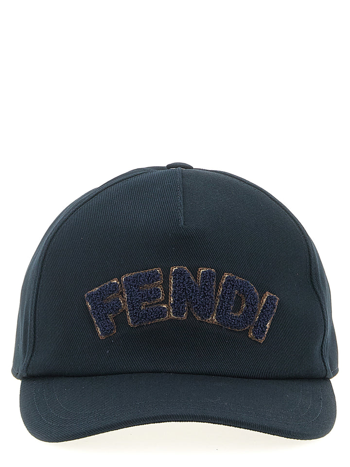 Fendi Fendi Patch Cap Hats - Blue | 519f828b10f17a9a724e793e514c3df8696fa71c