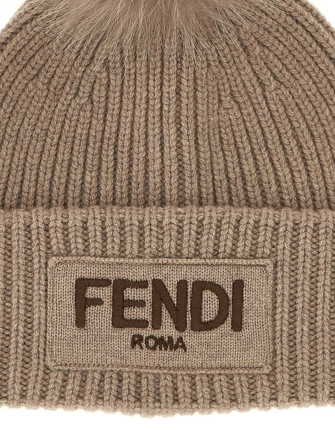 Fendi Pompon Beanie Hats - Beige | 2ad634596d22c6bac6fc0e1b0f5e959f2f90f8d3