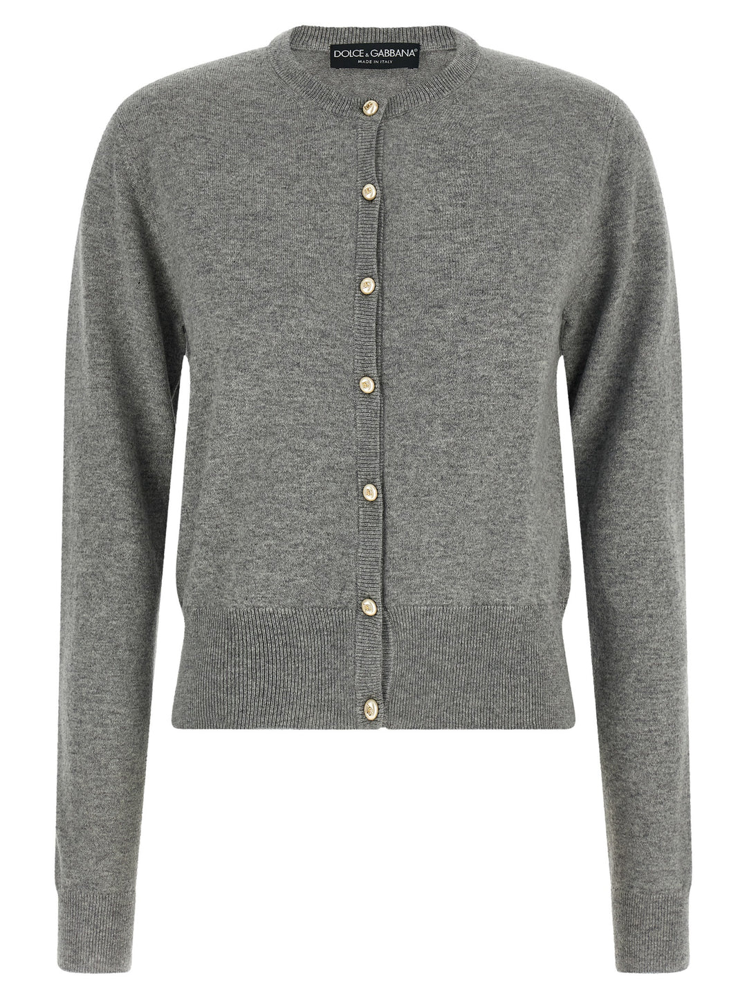 Dolce & Gabbana Logo Buttons Cardigan Sweaters and Cardigans - Gray | 11a07359b8170db3f735125934253bb79acdd231