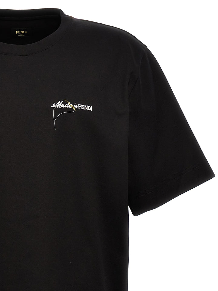 Logo Embroidery T-Shirt Black