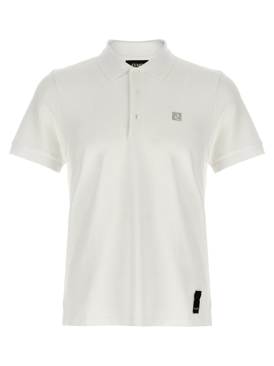 Ff Metallic Logo Shirt Polo White