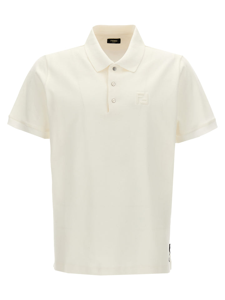 Embossed Polo White