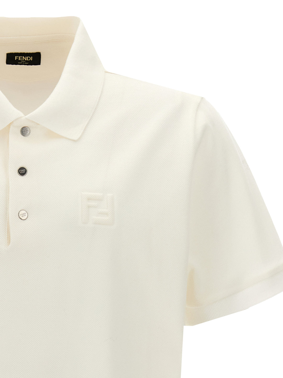 Embossed Polo White