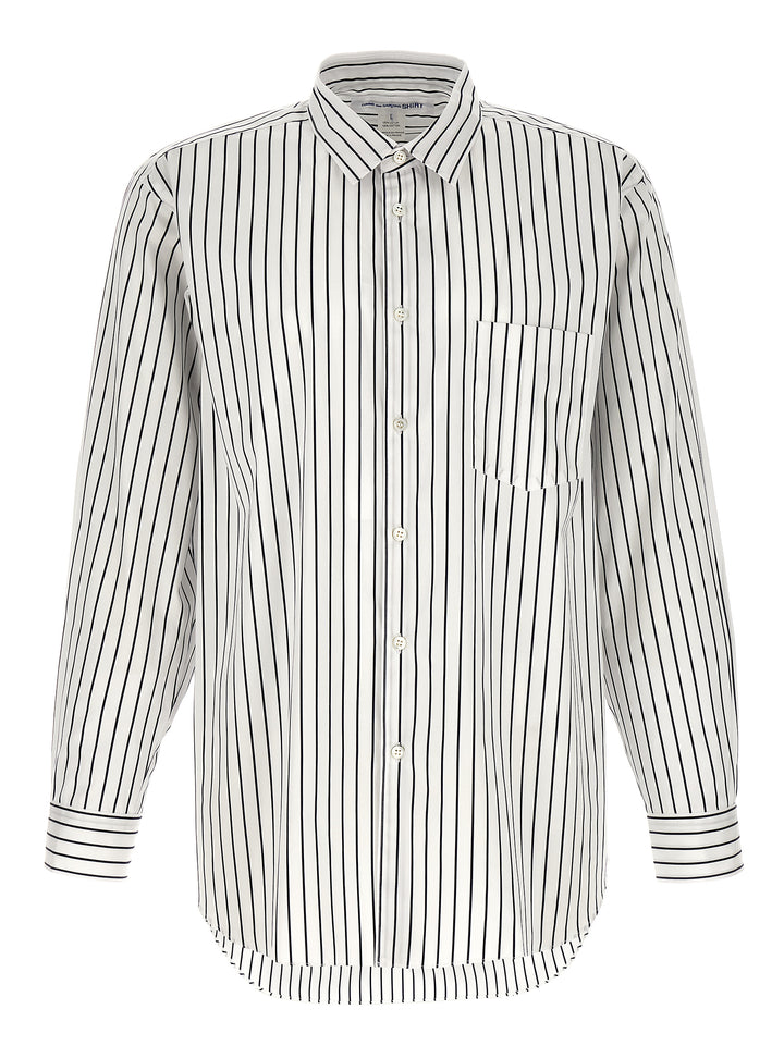 Comme Des GarçOns Shirt Striped Shirt Shirt and Blouse - White/Black | d0e6be98d046fdf8adcf27ace5bb2342a82604ed