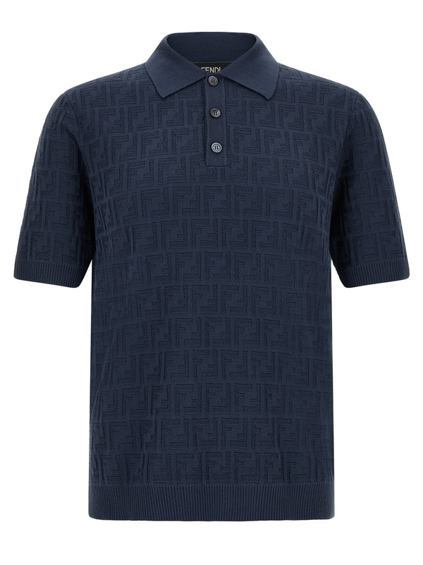 Ff Cotton Shirt Polo Blue