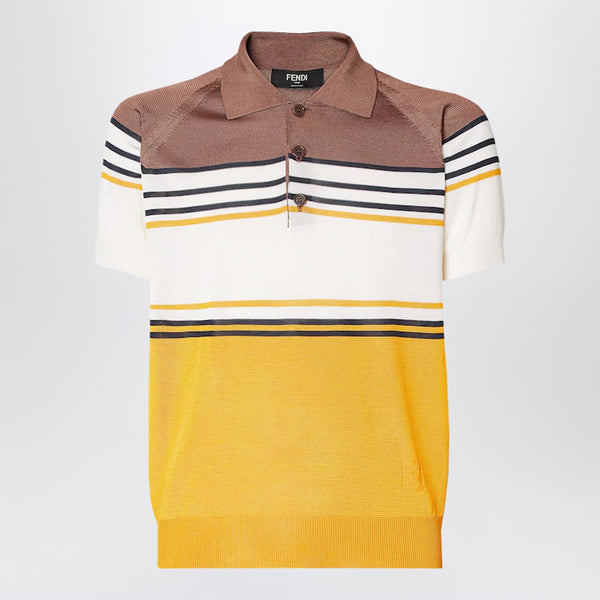Multicoloured Striped Viscose Polo Shirt