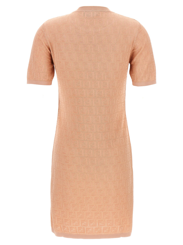 Fendi Ff Cotton Dress Dresses - Pink | 38961c9140b69154a25fdfa324852f305f72b766