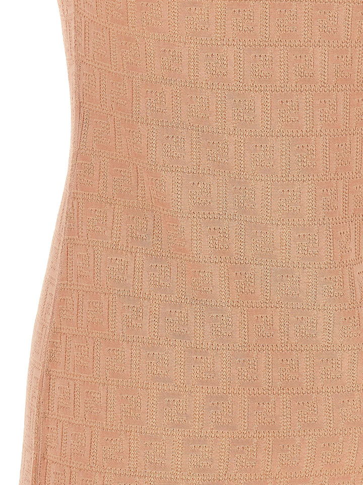 Fendi Ff Cotton Dress Dresses - Pink | 665ac2e836f22884608b5d097e439205a11f5deb