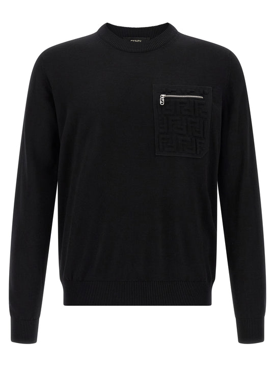 Ff Pocket Sweater Sweaters And Cardigans Black
