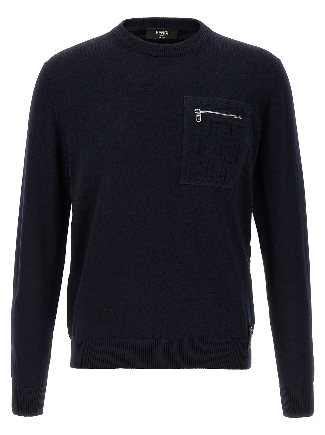 Ff Pocket Sweater Sweater, Cardigans Blue