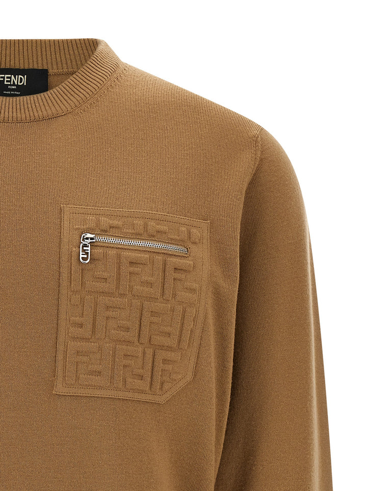 Fendi Ff Pocket Sweater Sweaters and Cardigans - Beige | fa95a66a2099d828fafda3eb0ca0fe80c4180a2e