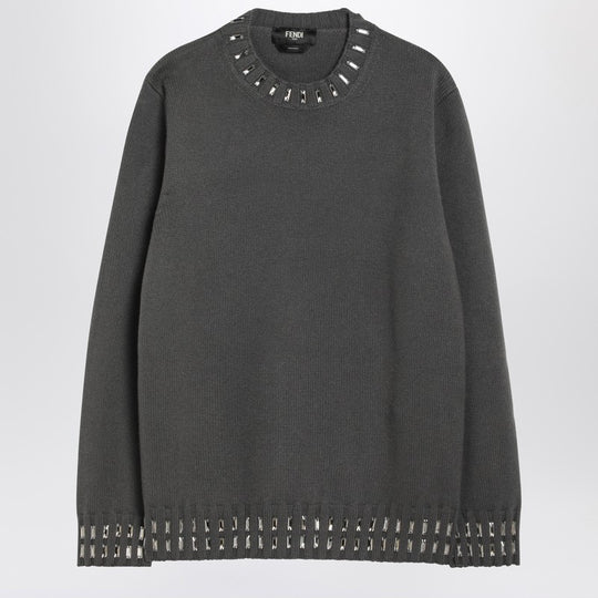 Grey Wool And Cashmere Jumper
