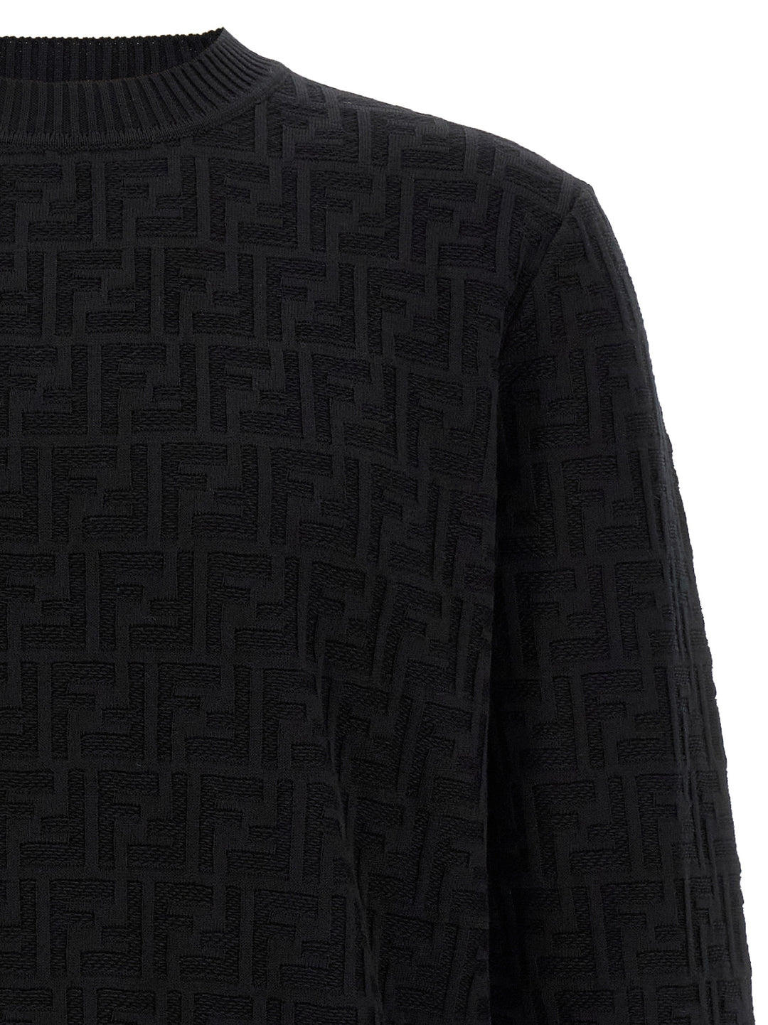Fendi Ff Jacquard Sweater Sweaters and Cardigans - Black | f3b8ba7dd59fc056d392746a1c12ca4205cab093