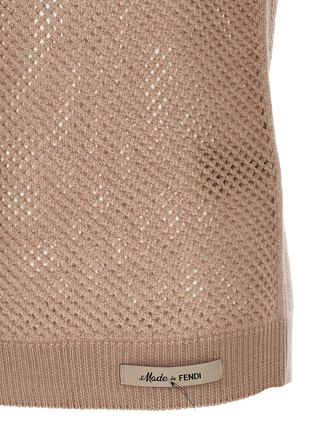 Net Mesh Sweater, Cardigans Beige