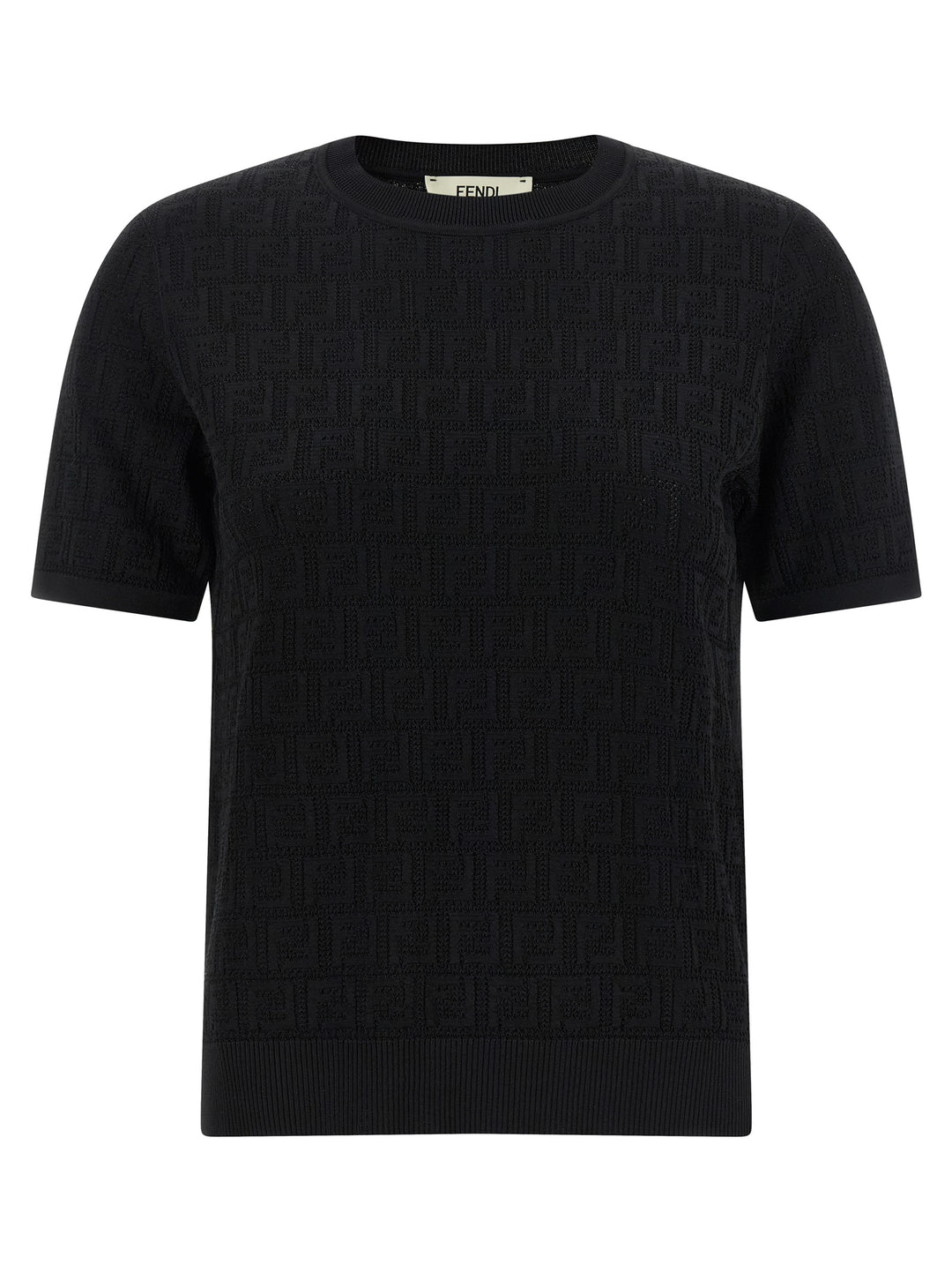 Fendi Ff Intarsia Sweater Sweaters and Cardigans - Black | 18da58446b4887804e2c02da20152cd10be30b4c