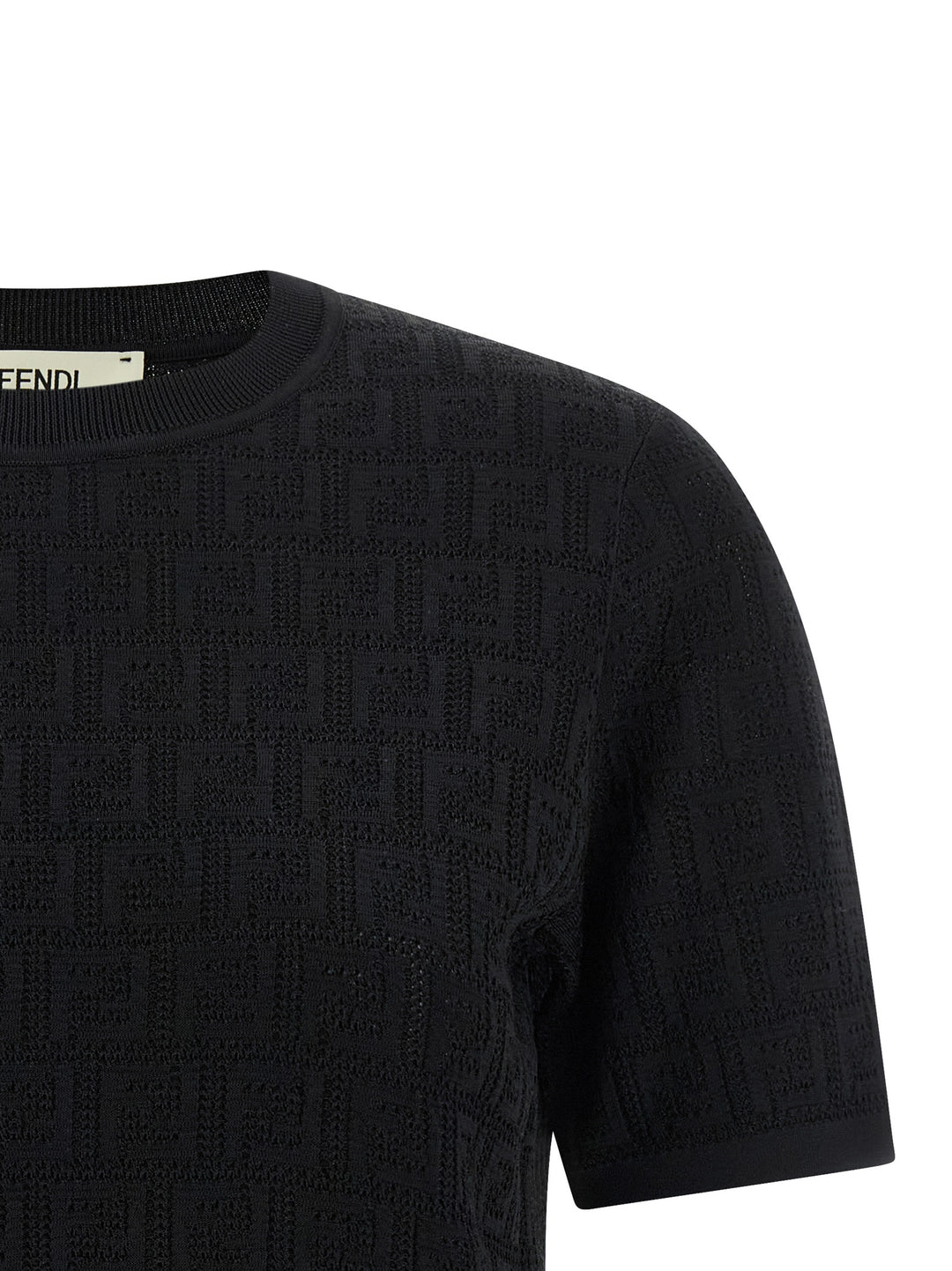 Fendi Ff Intarsia Sweater Sweaters and Cardigans - Black | 015735770900e084874c54ee0fcc7894a7c9ca07