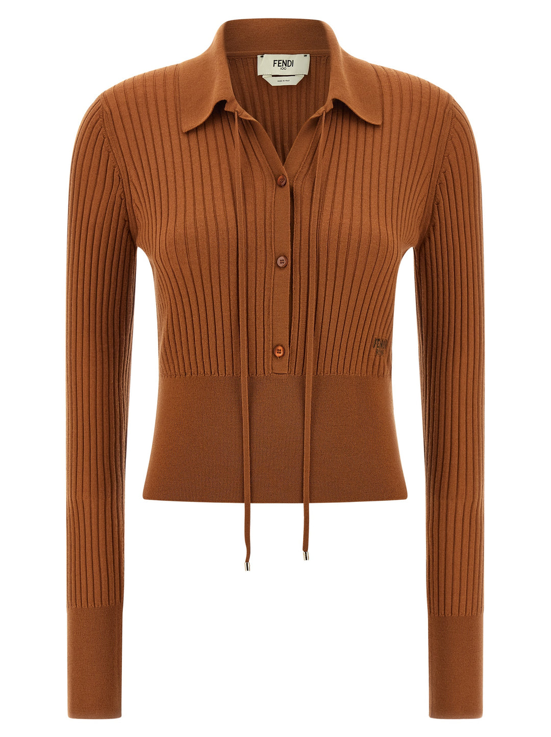 Fendi Ribbed Sweater Sweaters and Cardigans - Brown | f1813f2069f14adef91afee801e3e8d832a16762