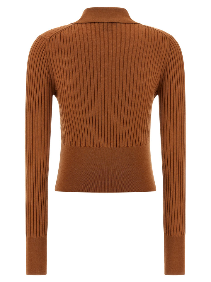 Fendi Ribbed Sweater Sweaters and Cardigans - Brown | defe4fafea63b3ee47850e883f9724a703a2a463