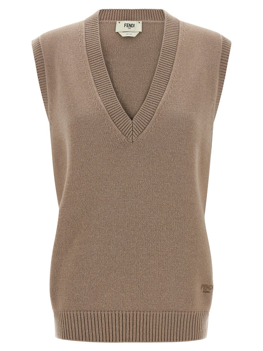 Cashmere Vest Gilet Beige