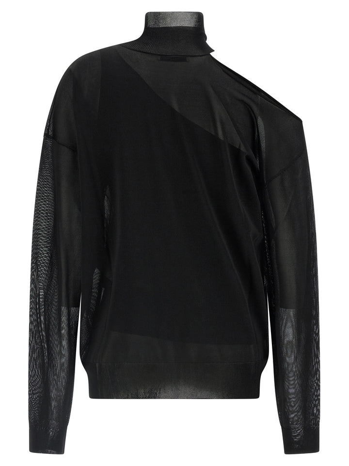 Fendi Double Knit Top Sweaters and Cardigans - Black | dc0d3c66a80770b4b5577e31a2764cacc74ca28d