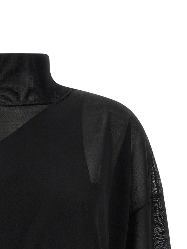 Fendi Double Knit Top Sweaters and Cardigans - Black | 563092d3461640151ce37fbc4c97594bc2e6d338
