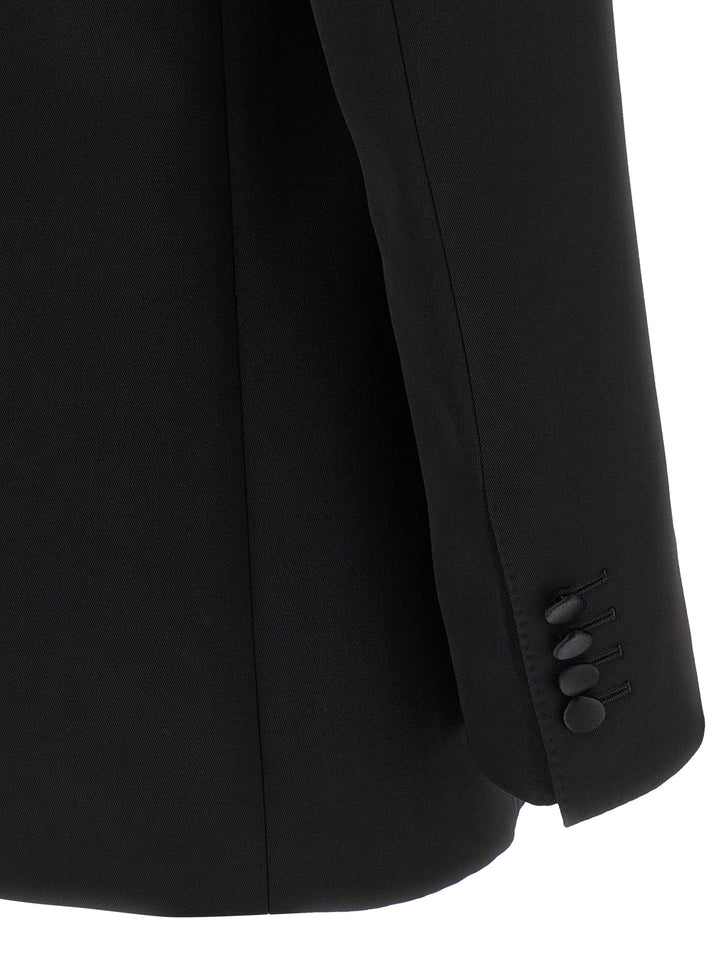 Dolce & Gabbana Shawl Neck Blazer - Black | 5ef172def507ba67034a45308317f0a69518b6c7