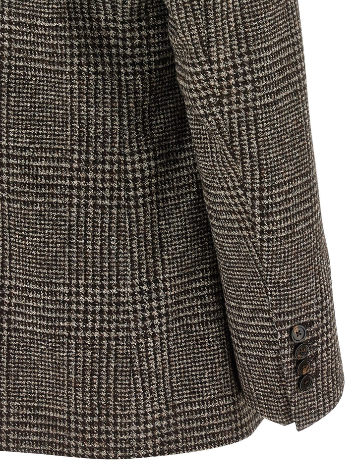 Dolce & Gabbana Prince Of Wales Wool Blazer - Brown | fc9139146be7e596cb0ee9c7d2fb7d8f0c21977e