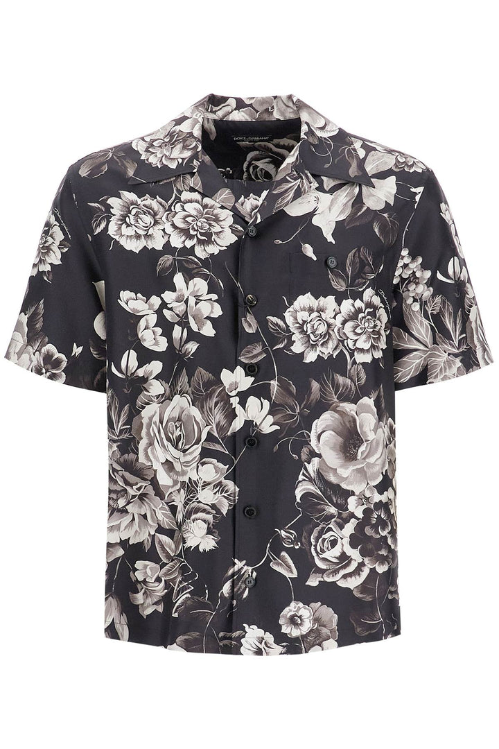 Camicia Hawaii In Seta Stampa Fiori