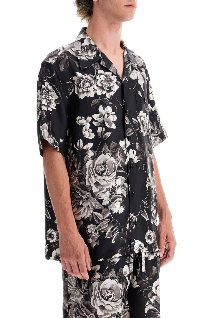 Camicia Hawaii In Seta Stampa Fiori