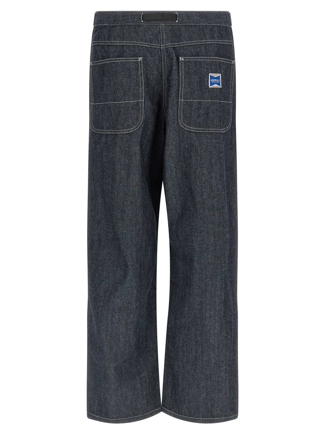 Gramicci Japanese Chambray Double Knee Jeans - Blue | 25d6612f732684ca812563452bc0e58f1c4ca5fa