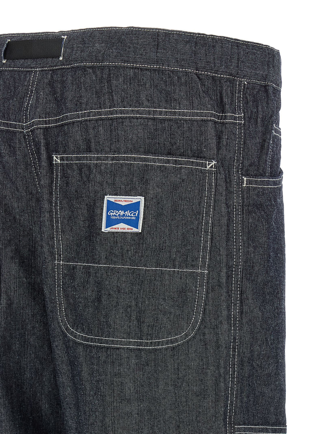 Gramicci Japanese Chambray Double Knee Jeans - Blue | 00c47de590f7bce98dbaf0082f3d144482262b17
